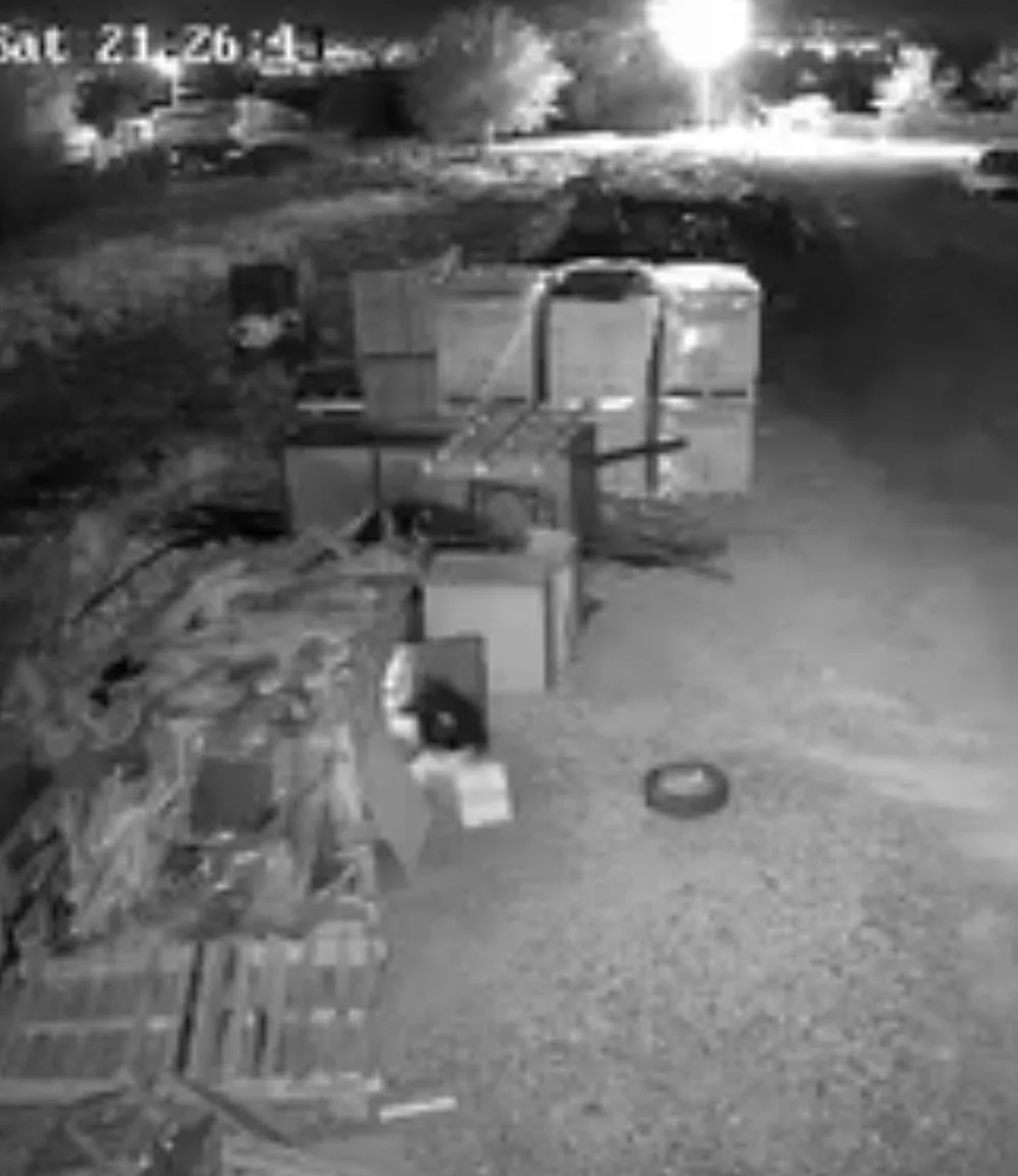 Elazığ’ın Akçakiraz beldesinde bir kişi, bir iş yerinin bahçesinde bulunan