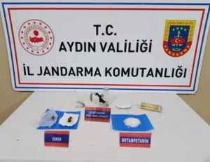 Aydın’ın Efeler ilçesinde jandarma tarafından yapılan çalışmada bir şahıs evde