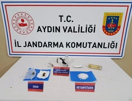 Aydın’ın Efeler ilçesinde jandarma tarafından yapılan çalışmada bir şahıs evde