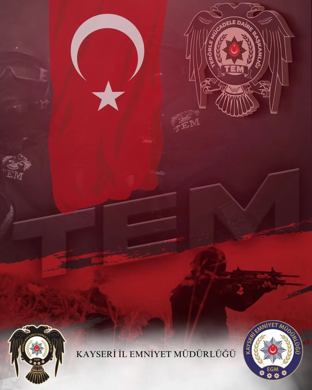 Kayseri’de polis ekipleri tarafından yapılan çalışmalarda; örgütün içerisinde ’emniyet mahrem