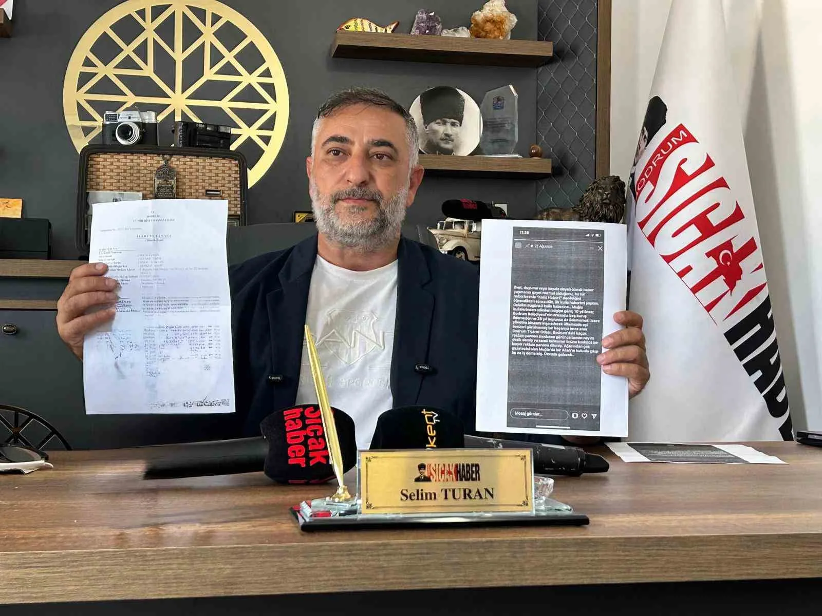 Bodrum Sıcak Haber’in imtiyaz sahibi gazeteci Selim Turan, Muğla Büyükşehir