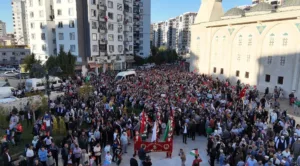 Gaziantep’te binlerce kişinin katılımıyla “Filistin’e Destek Yürüyüşü” gerçekleştirildi. Şahinbey Belediyesi