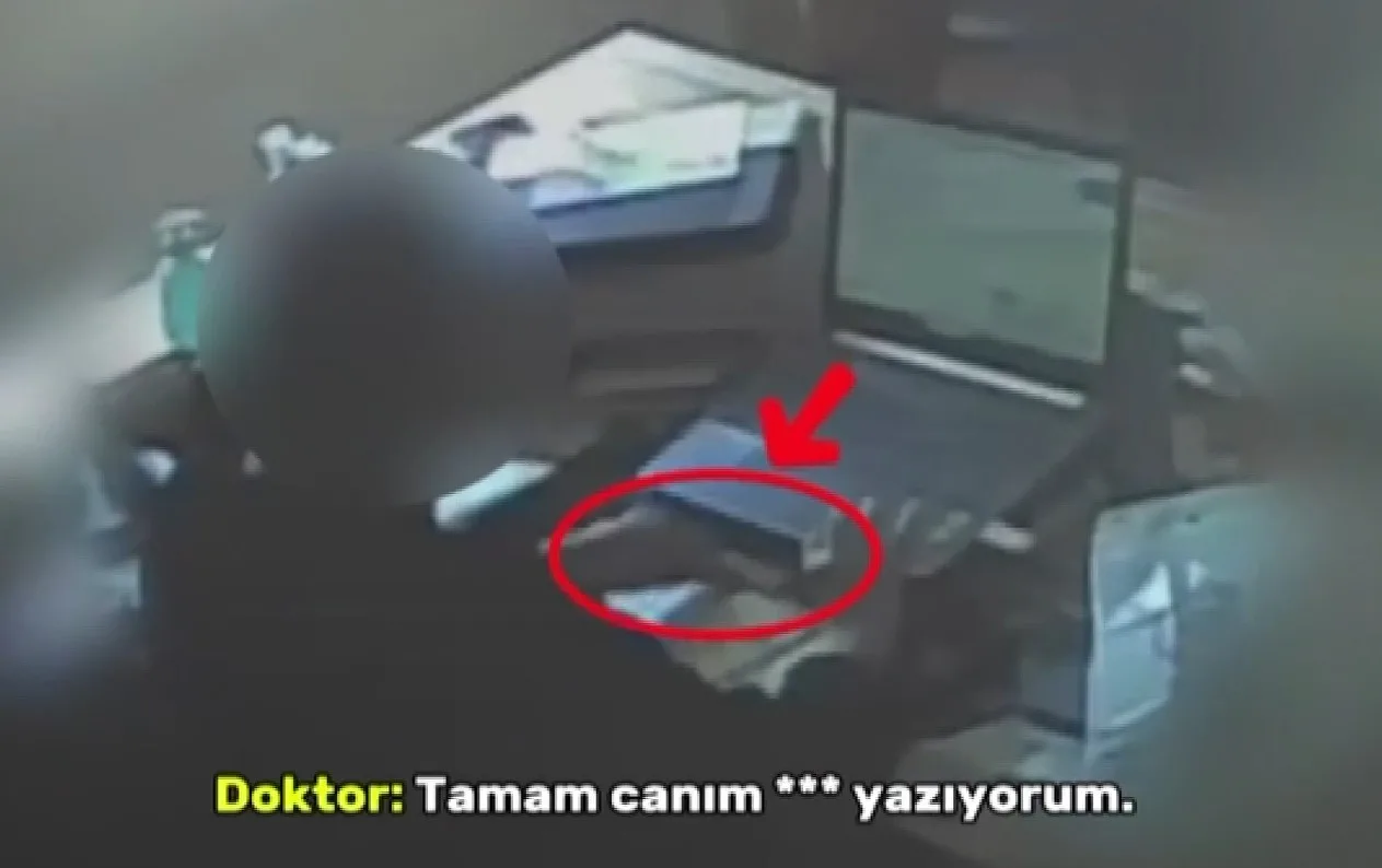 Gaziantep’te bir doktorun para karşılığı sahte rapor pazarlığı yaptığı anlar