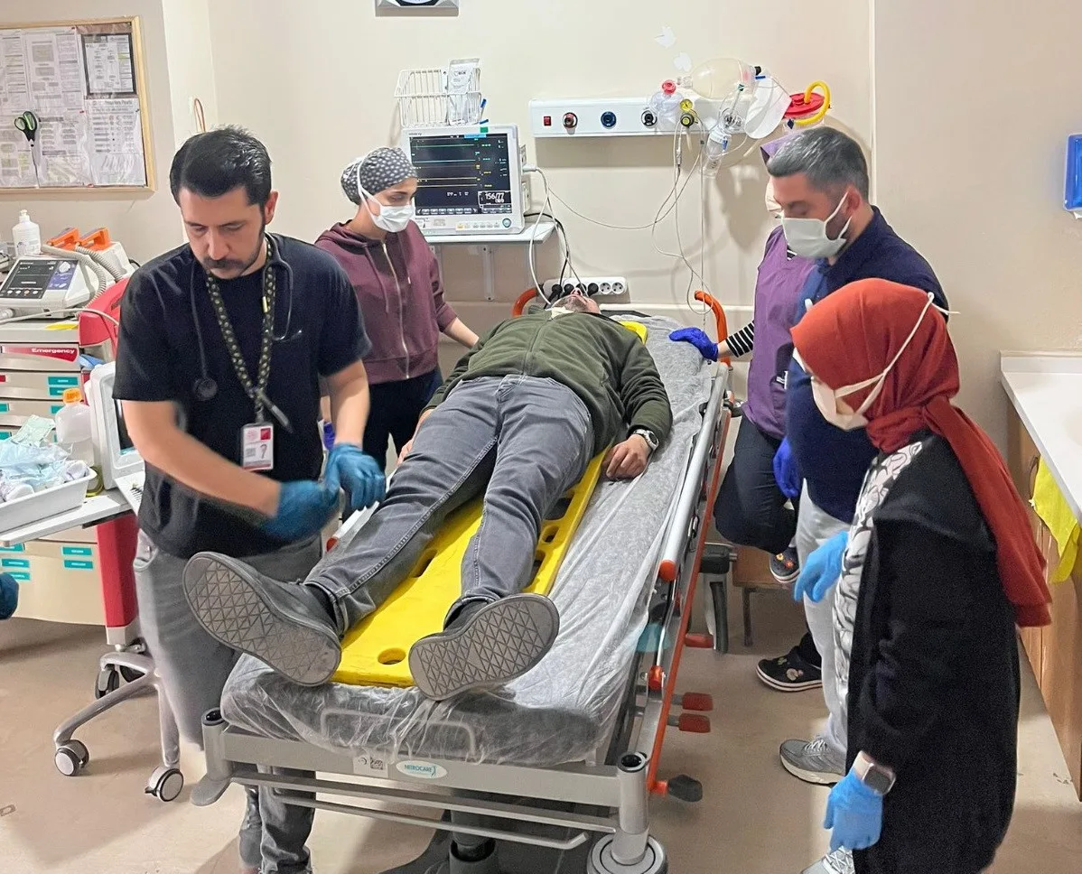 Adıyaman’ın Gölbaşı Devlet Hastanesi’nde, muhtemel toplu yaralanma durumlarına karşı hazırlık