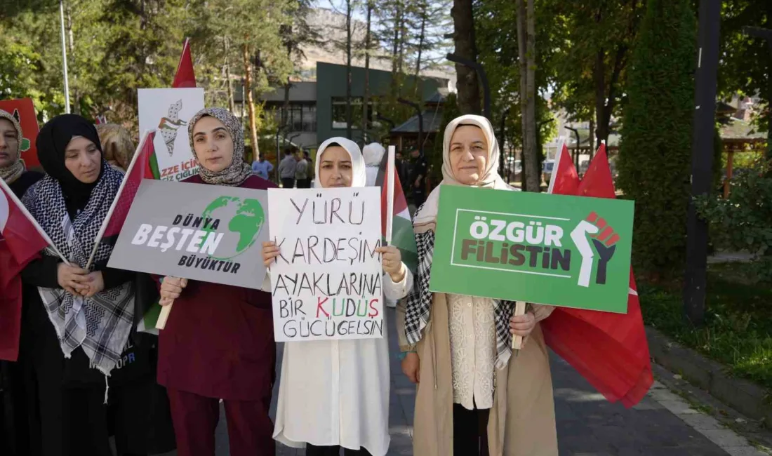 Gümüşhane’de, Filistin’de yaşanan insanlık dramına dikkat çekmek ve Gazze’ye destek