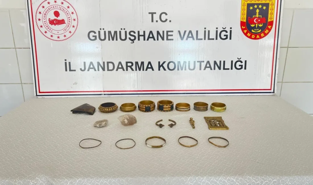 Gümüşhane’nin Kelkit ilçesinde jandarma ekiplerince düzenlenen operasyonda, tarihi eser niteliği