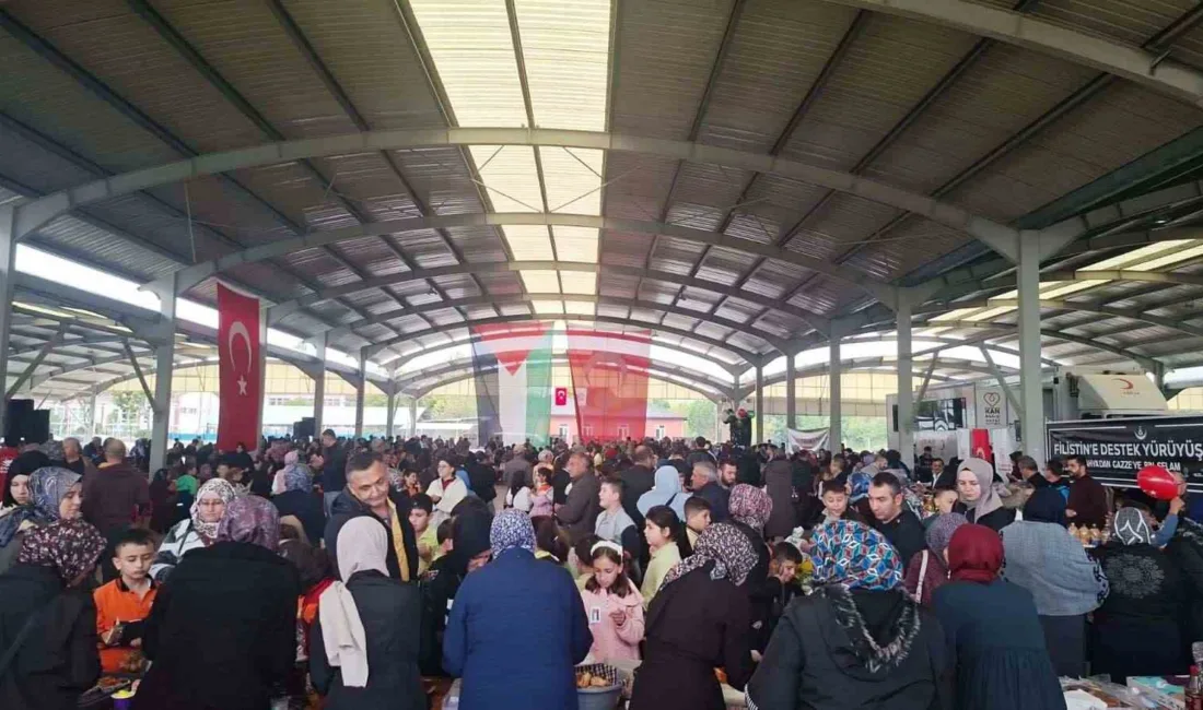 Kütahya’nın Hisarcık ilçesinde Filistin halkının özgürlük mücadelesine destek olmak amacıyla