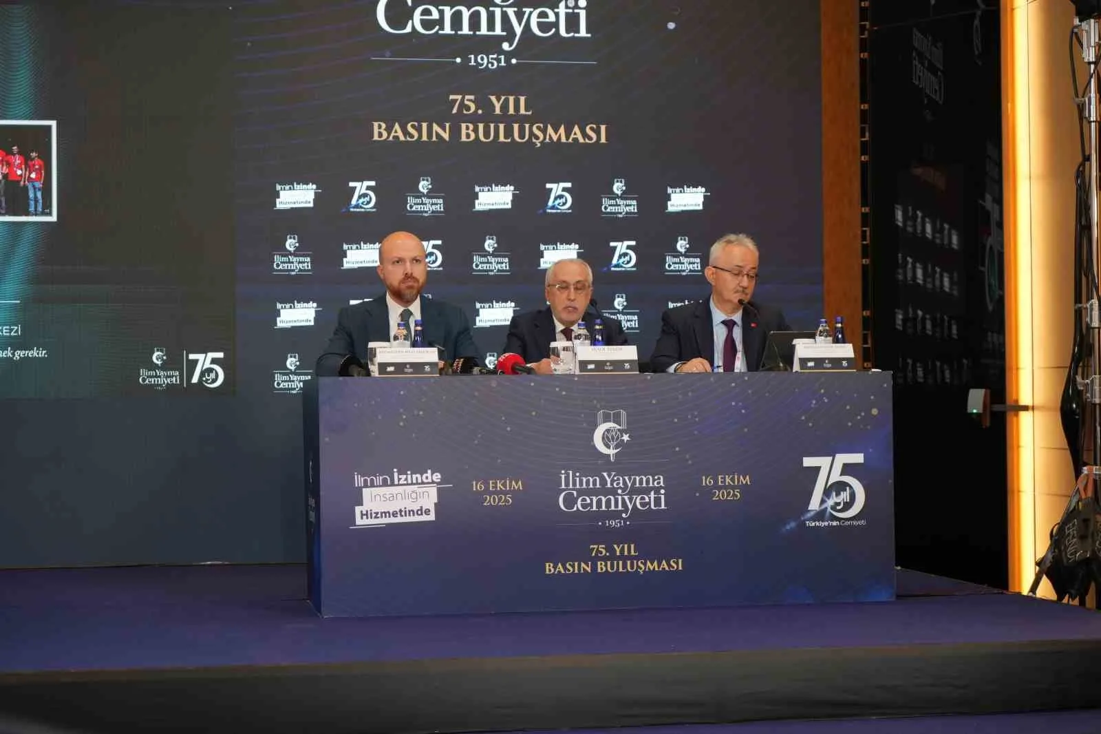 İlim Yayma Cemiyeti’nin kuruluşunun 75. yıl basın buluşmasında konuşan Bilal