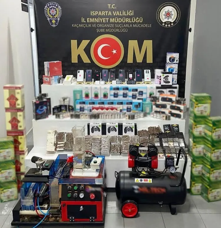 Isparta’da polis ekiplerince 4 iş yeri ve 2 ikamete düzenlenen