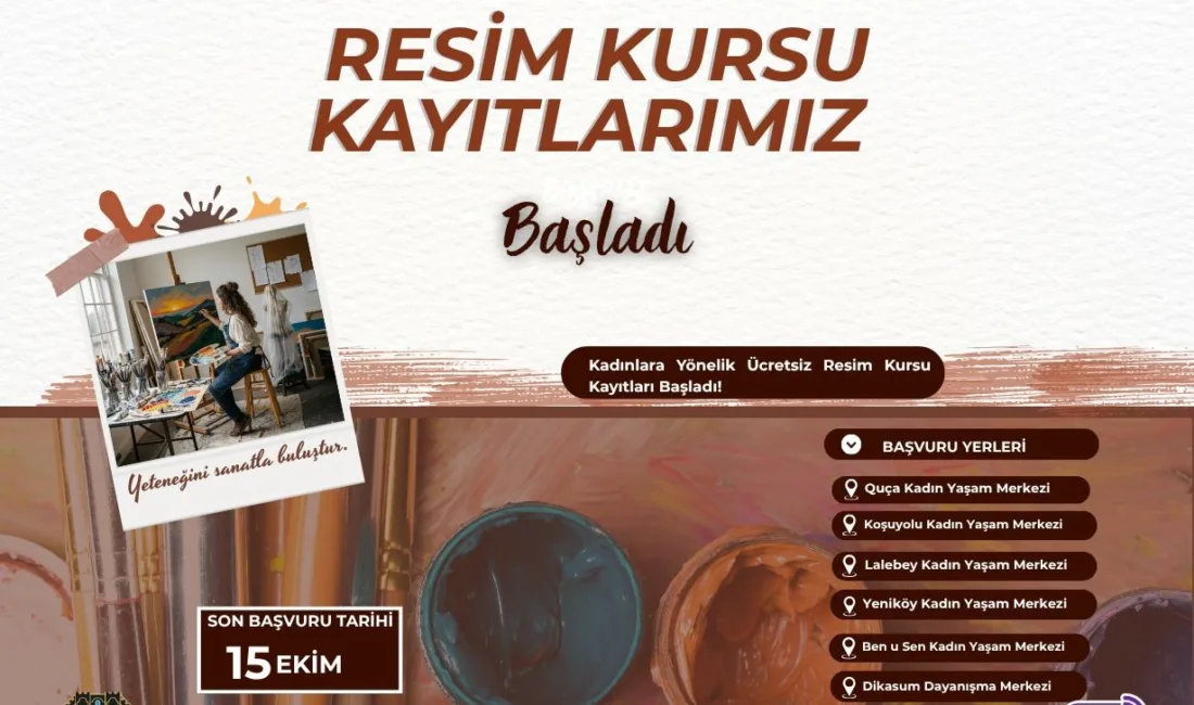 Diyarbakır Büyükşehir Belediyesi, kadınlara yönelik “Yeteneğini sanatla buluştur” sloganıyla resim
