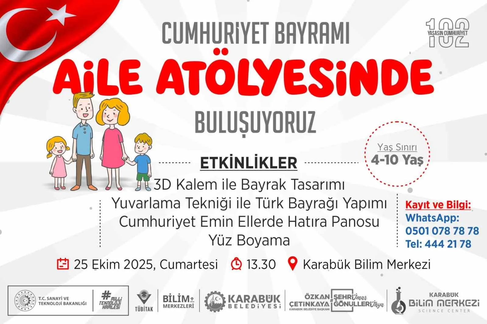 Karabük Belediyesi, Cumhuriyet’in 102. yılı dolayısıyla çocuklar ve ailelerine yönelik