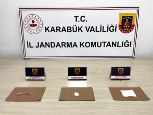Karabük’te jandarma ekipleri tarafından uyuşturucu ile yakalanan 1 kişi gözaltına
