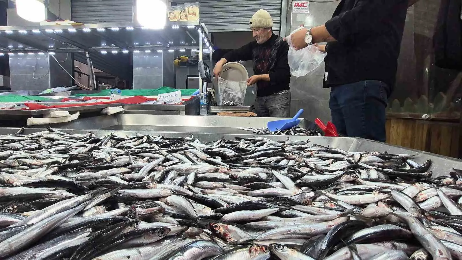 Bartın’da balık tezgahların hamsi bollaştı, kilosu 50 TL’ye düştü. Karadeniz’de