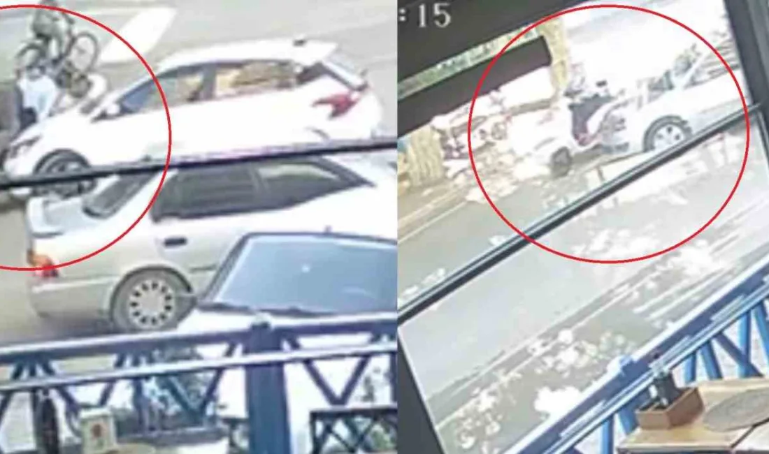 Adana’nın Kozan ilçesinde bir motosikletli aynı yerde iki defa otomobil