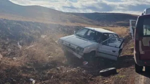 Kırıkkale’nin Sulakyurt otomobilin şarampole devrilmesi neticesinde meydana gelen kazada 2