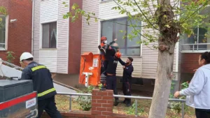 Kırklareli’nde 5 katlı binada çıkan yangında yaşlı ve yatalak hastalar