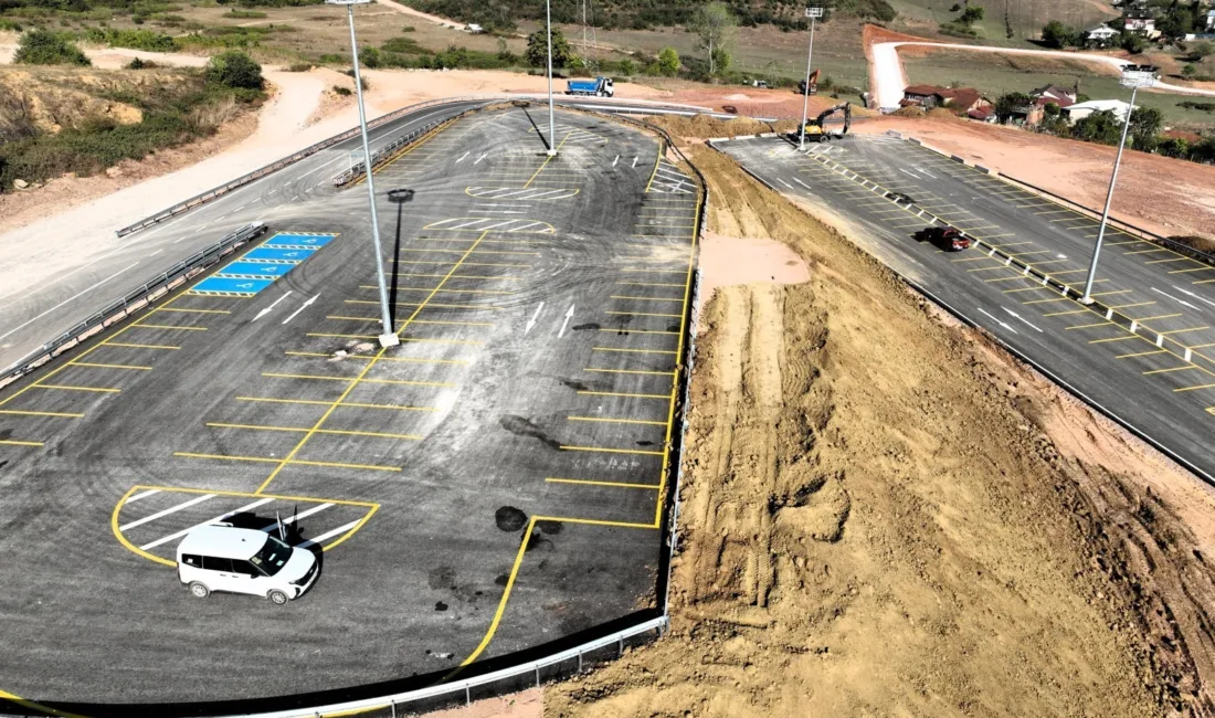 Kocaeli Stadı’nın çevresinde bir süre önce tamamlanan otoparkın ardından başlatılan