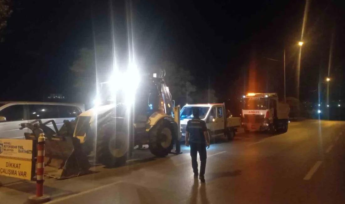 Kocaeli’de yola beton dökerek çevre kirliliğine neden olduğu ve trafik