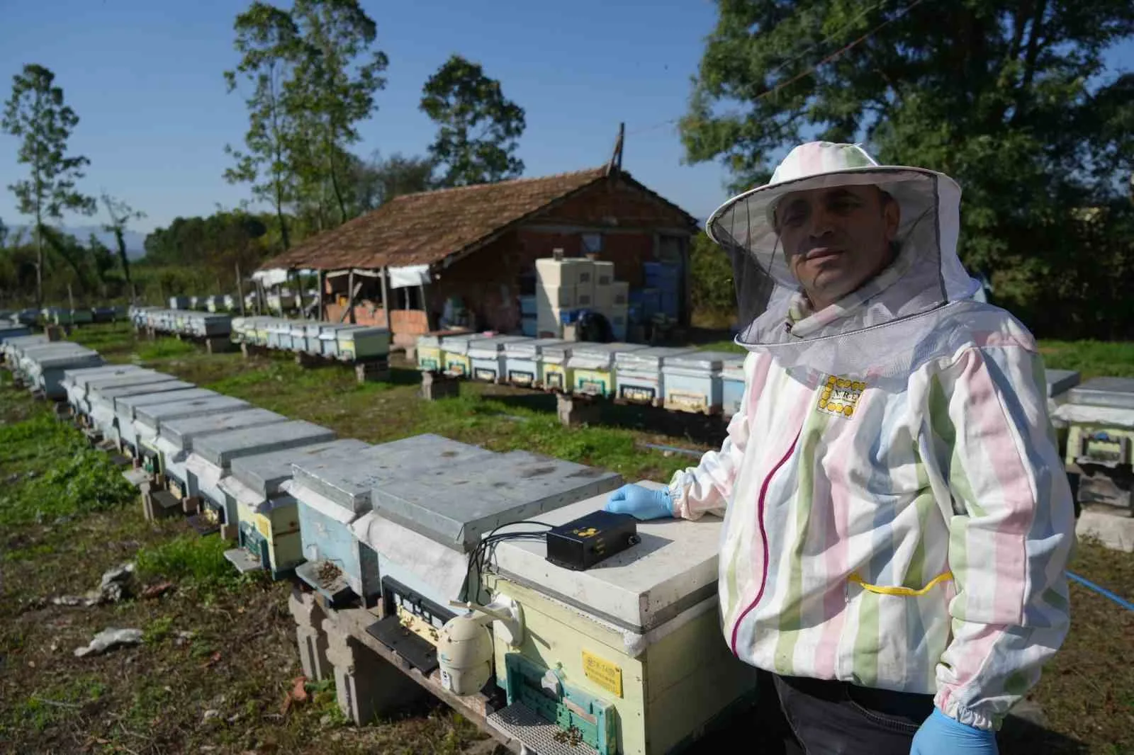 Samsun’da görev yapan Komiser Savaş Koç, 15 yıllık arıcılık tecrübesini