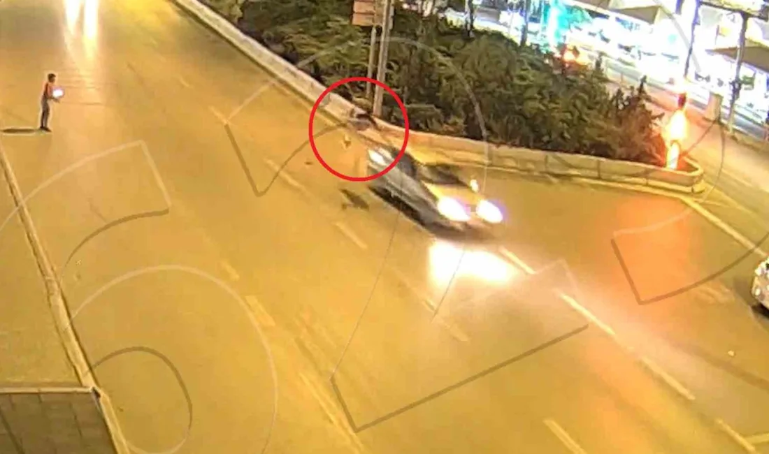 Kırıkkale’de koşarak yolun karşısına geçmeye çalışan şahıs, otomobilin çarpmasıyla metrelerce