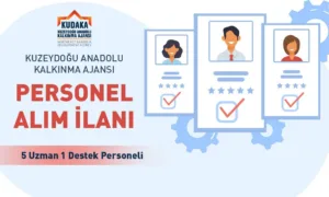 Kuzeydoğu Anadolu Kalkınma Ajansı (KUDAKA) uzman ve destek personeli alacak.