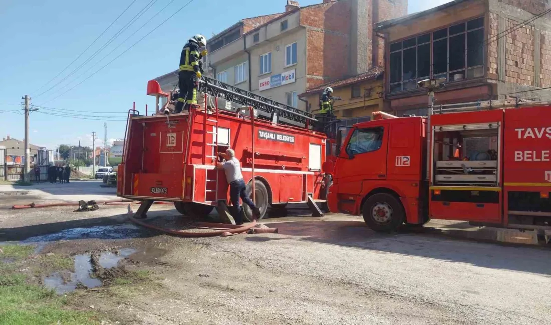Kütahya’nın Tavşanlı ilçesinde eski sanayi sitesinde bulunan bir iş yerinde
