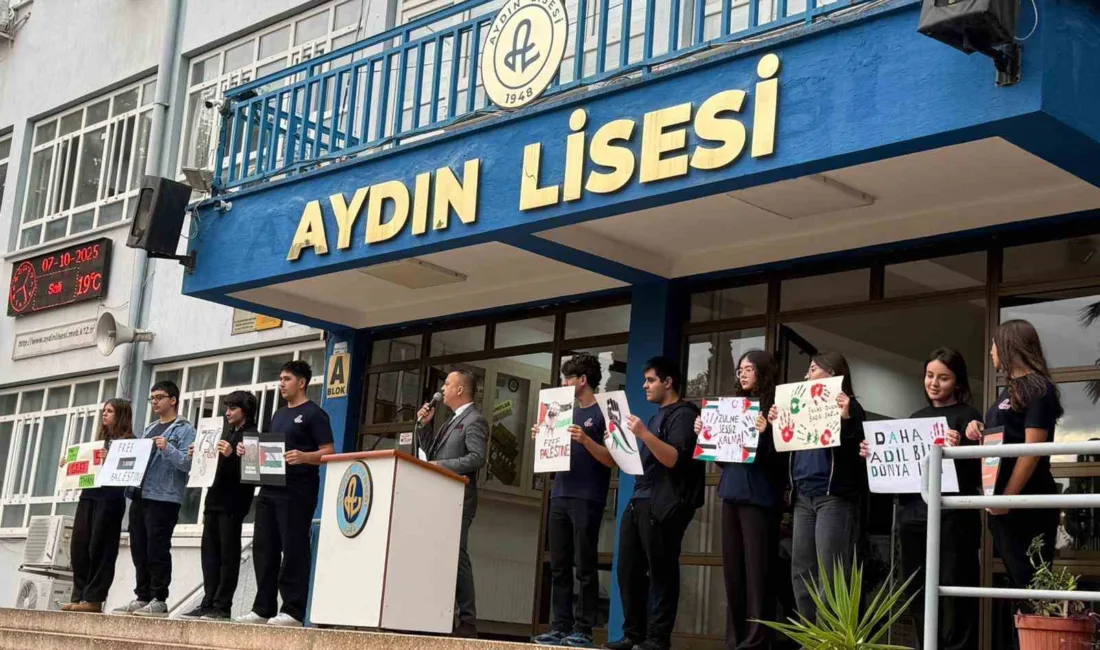 Aydın Lisesi’nde “Filistin İçin Barış ve Vicdan” farkındalık etkinliği yapıldı.