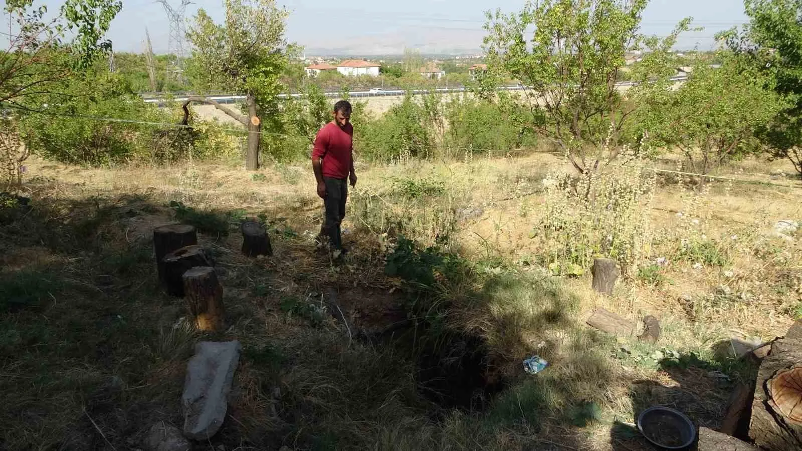 Malatya’da bir kayısı bahçesinde yaklaşık 2 metre çapında ve 6