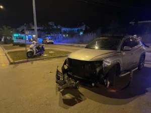 Antalya’nın Manavgat ilçesinde otomobil ile motosikletin çarpışması sonucu meydana gelen