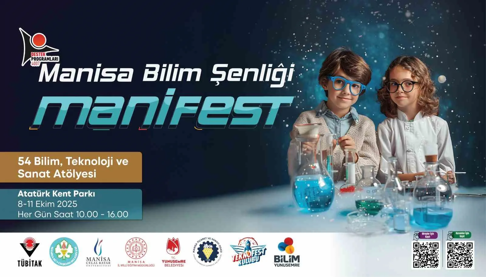Manisa’da “MANİFEST-Bilim ile Manisa’yı Aydınlat, Geleceği Şekillendir” temalı bilim şenliği,
