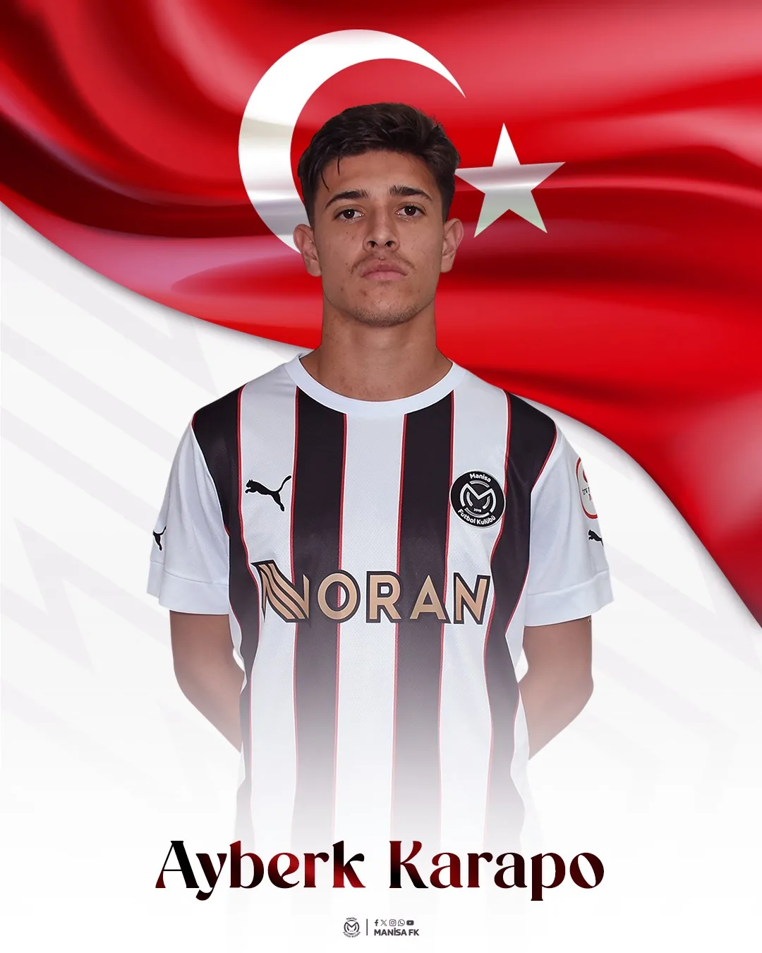 Manisa Futbol Kulübü’nün milli futbolcuları Ayberk Karapo ve Ada İbik,