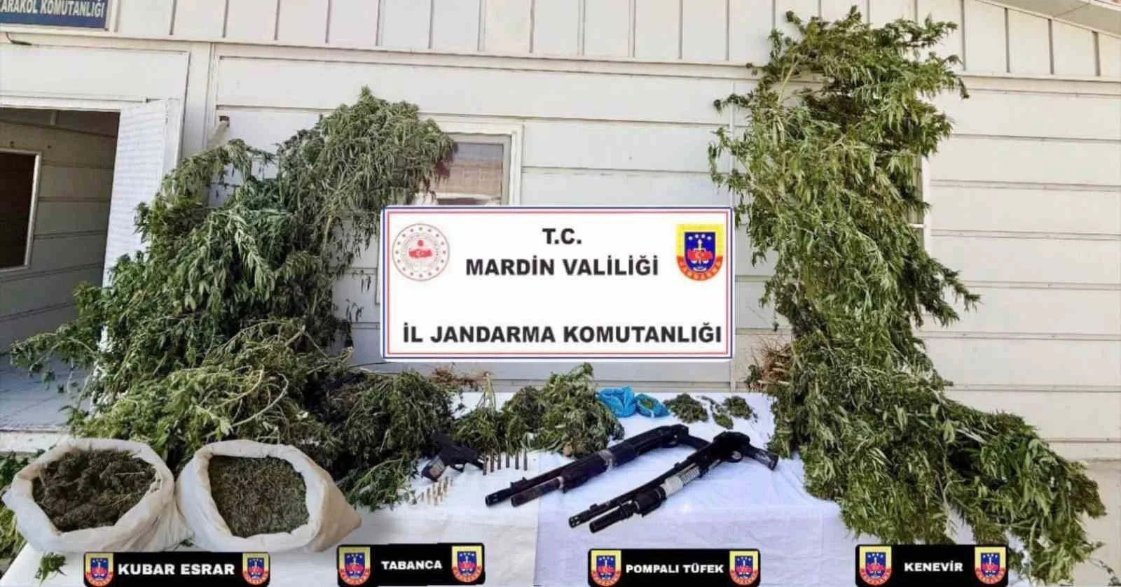Mardin’de jandarma ekiplerince son 15 günde uyuşturucu satıcılarına yönelik gerçekleştirilen