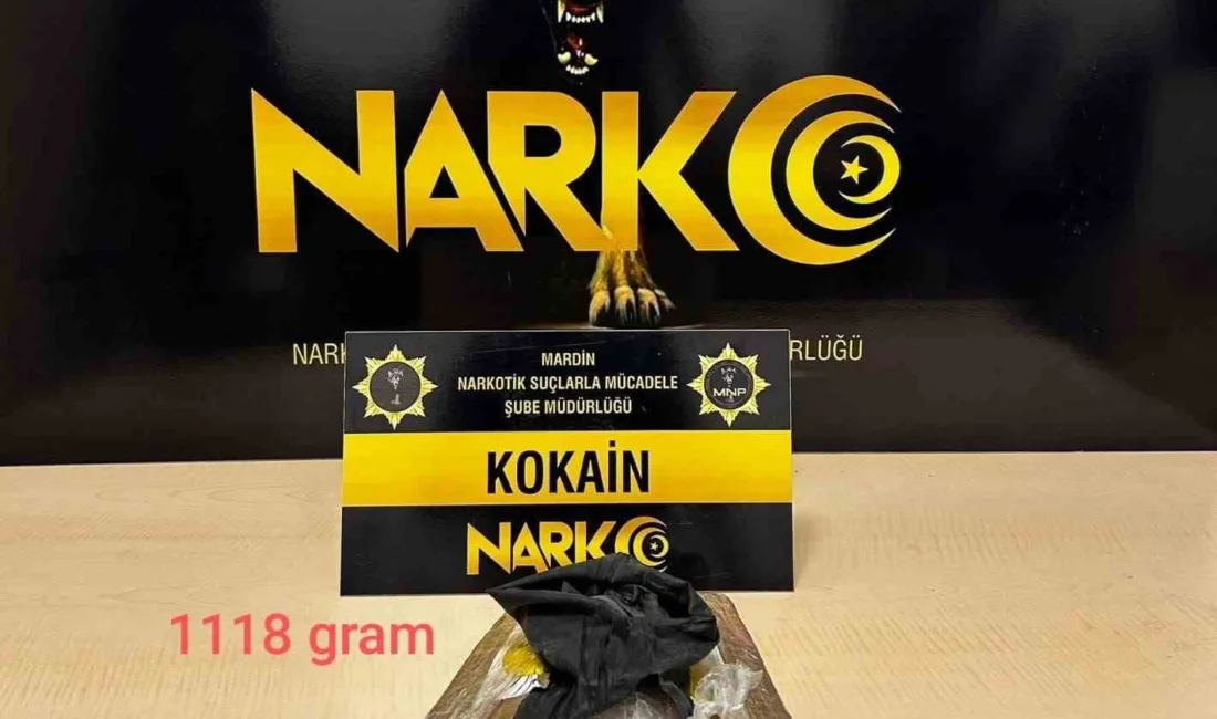 Mardin’de polis ekipleri tarafından bir araçta yapılan aramada 1 kilo