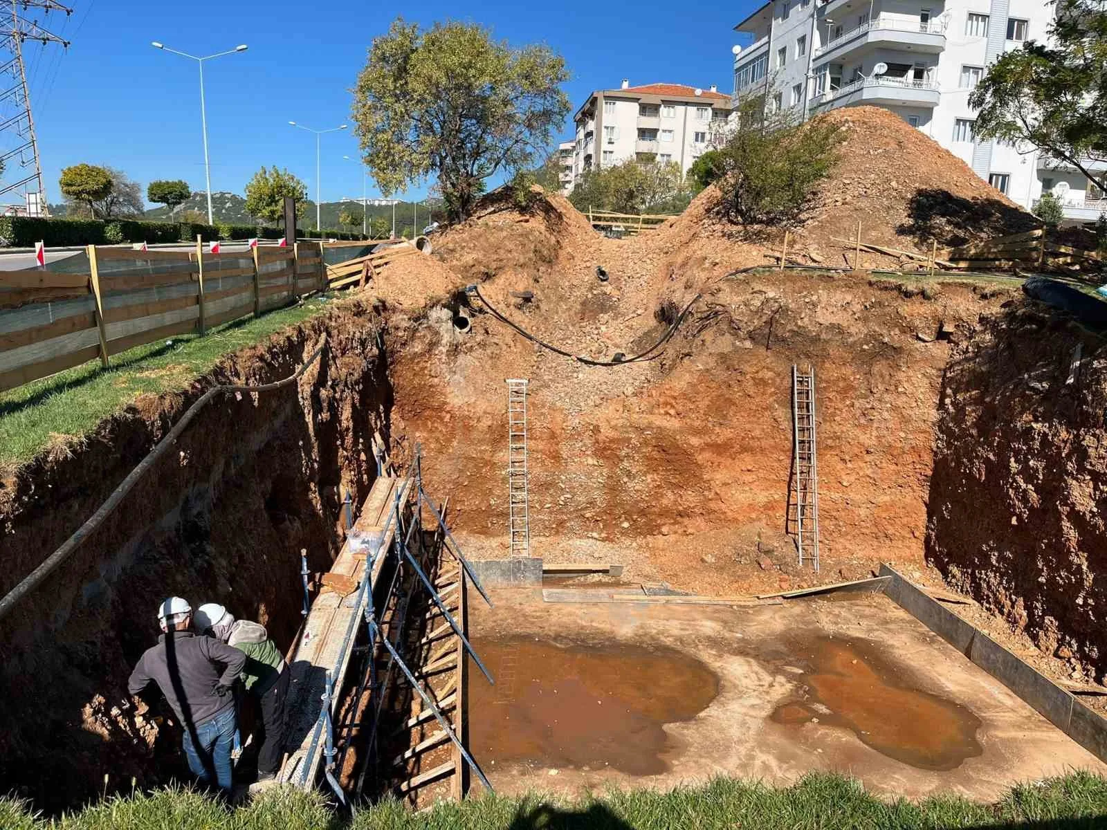 Muğla’nın Menteşe ilçesinde sulama deposu çalışmaları sırasında ortaya çıkan tarihi