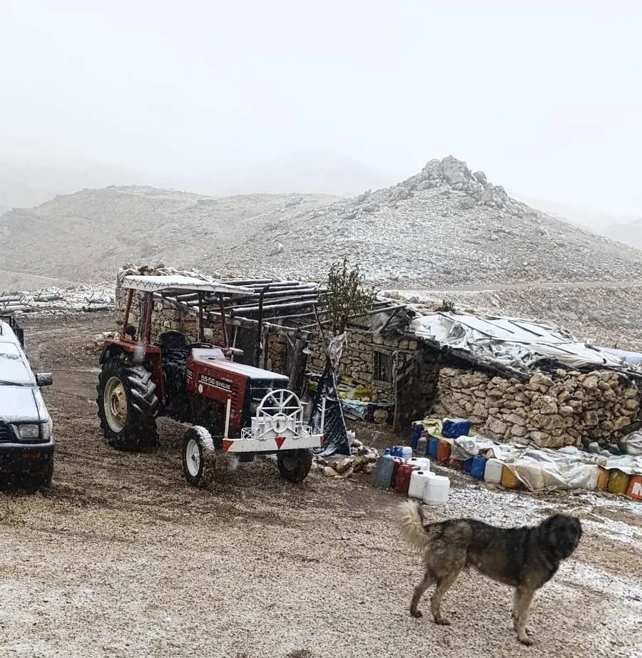 Mersin’in Anamur ilçesinde hava sıcaklıklarının düşmesiyle birlikte yüksek kesimlere mevsimin