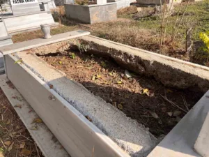 Tekirdağ’ın Hayrabolu ilçesinde mezarlıktan mermer çaldığı tespit edilen bir şüpheli,