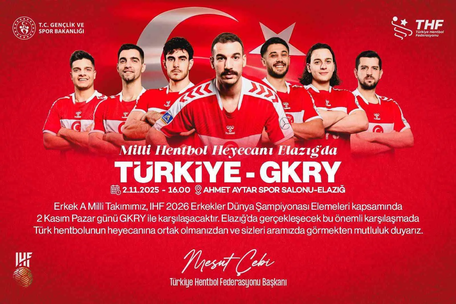 A Milli Hentbol Takımı IHF 2026 Erkekler Dünya Şampiyonası Elemeleri