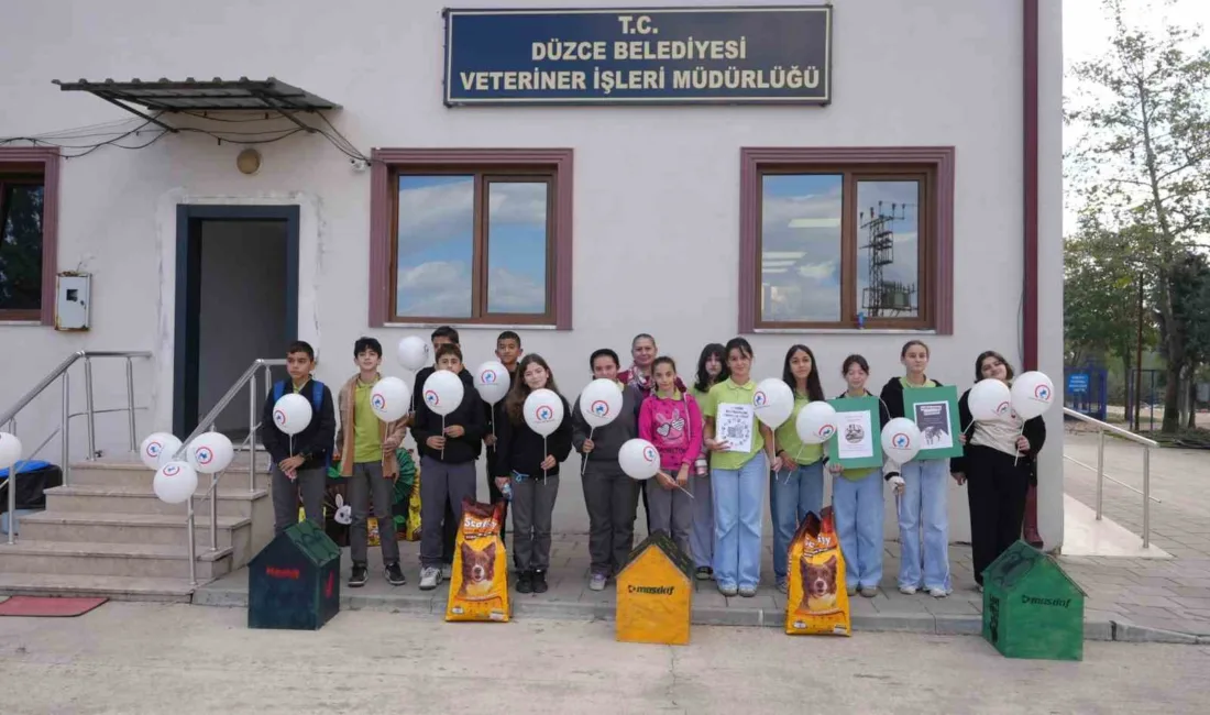 Düzce Belediyesi 4 Ekim Hayvanları Koruma Günü’nde Mergiç’teki sokak hayvanları
