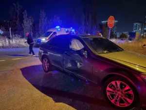 Kayseri’nin Melikgazi ilçesinde motosikletin otomobile çarptığı kazada anne ve bebek