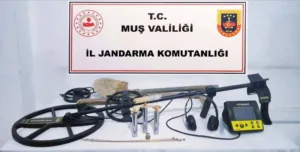 Muş İl Jandarma Komutanlığı ekiplerince düzenlenen operasyonda, tarihi eser bulmak