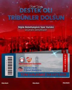 Bölgesel Amatör Lig’de (BAL) mücadele eden Niğde Belediyegücü Futbol Takımı,