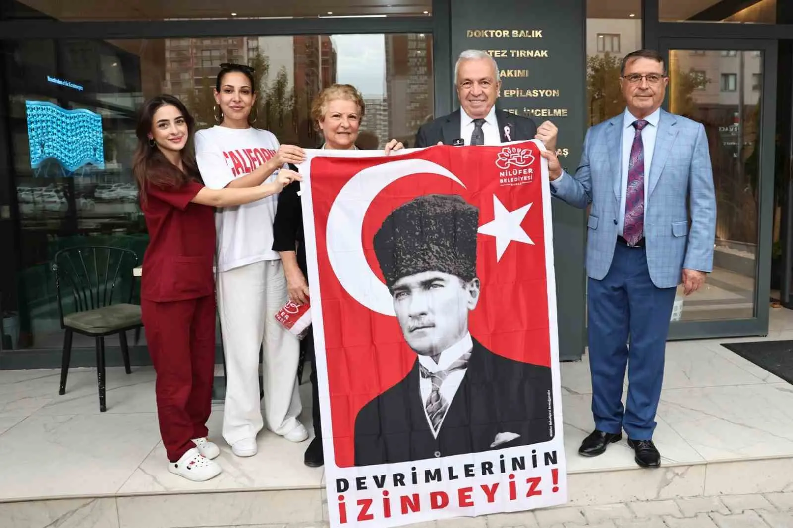 Nilüfer Belediye Başkanı Şadi Özdemir ve BESOB Başkanı Fahrettin Bilgit,