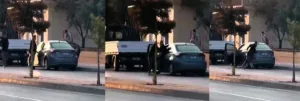 Denizli’nin Merkezefendi ilçesinde, 3 çocuğunu okula götürmek için arabasına bineceği