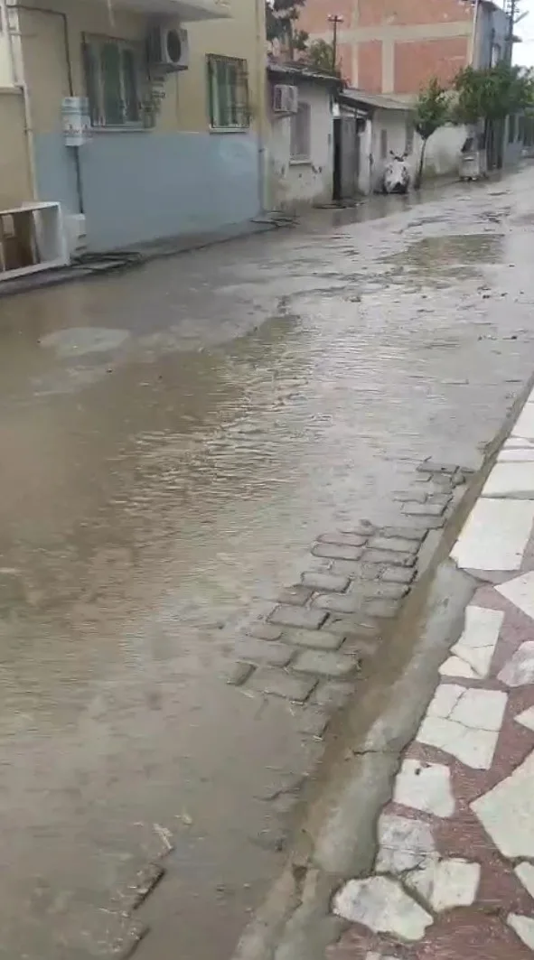 Aydın’ın Efeler ilçesine bağlı Umurlu Mahallesi’nde etkili olan yağış sonrasında