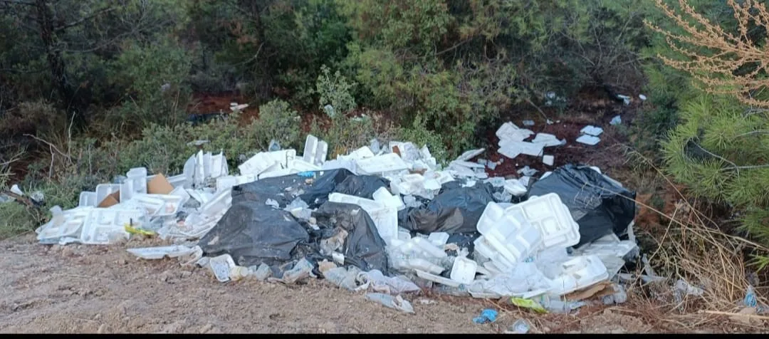 DENİZLİ (İHA) – Denizli’nin Buldan ilçesinde ormanlık alanlardaki çöp manzaraları