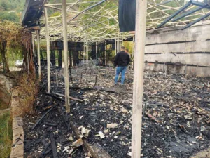 Osmaniye’nin Bahçe ilçesinde bulunan bir alabalık tesisinde çıkan yangın itfaiye