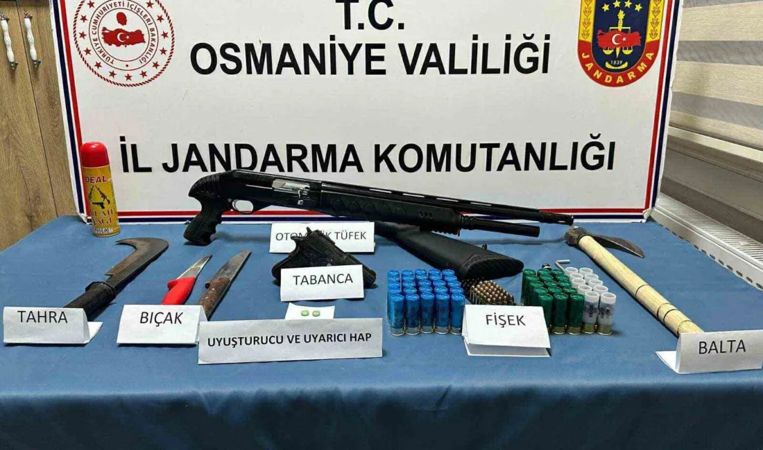 Osmaniye’de jandarma ekiplerince son bir haftada düzenlenen operasyonlarda 118 şüpheli
