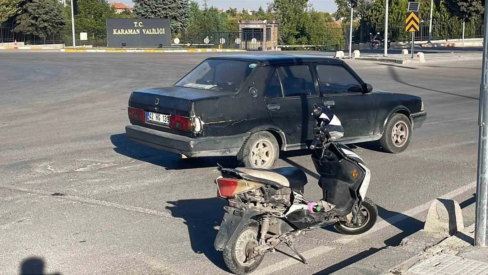 Karaman’da otomobil ile çarpışan elektrikli bisikletin sürücüsü yaralandı. Kaza, Ziya