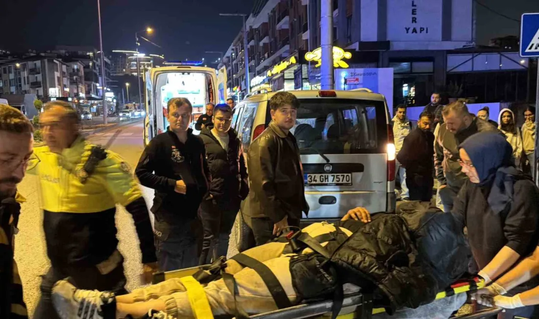 Düzce’de park halinde ki hafif ticari araca arkadan çarpan motosiklet