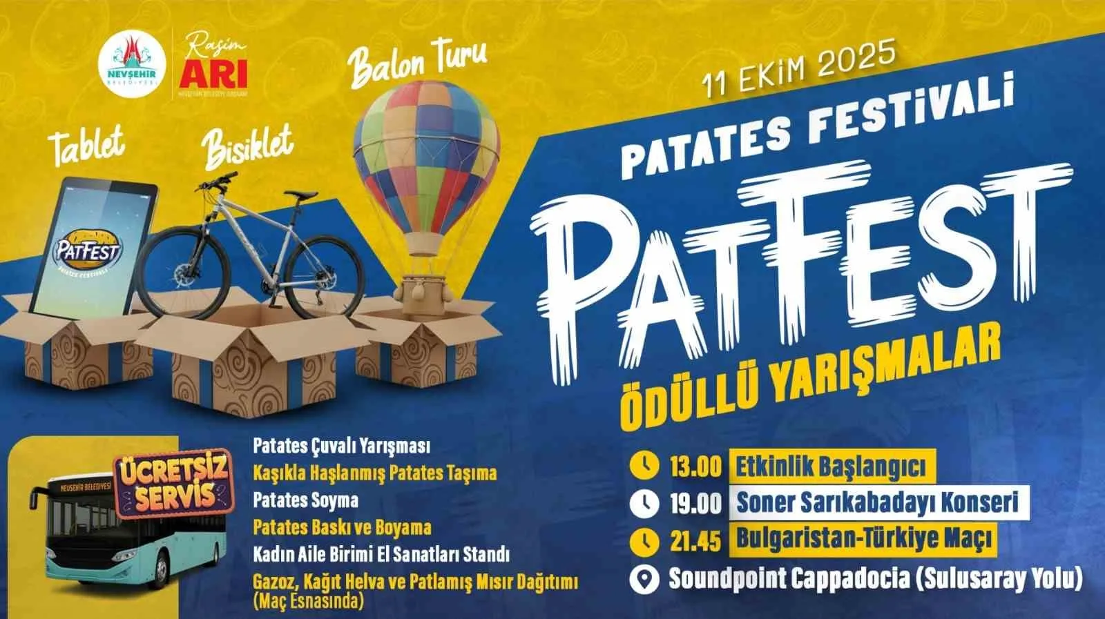 Türkiye’nin patates üretiminde önemli merkezlerinden biri olan Nevşehir; bu yıl